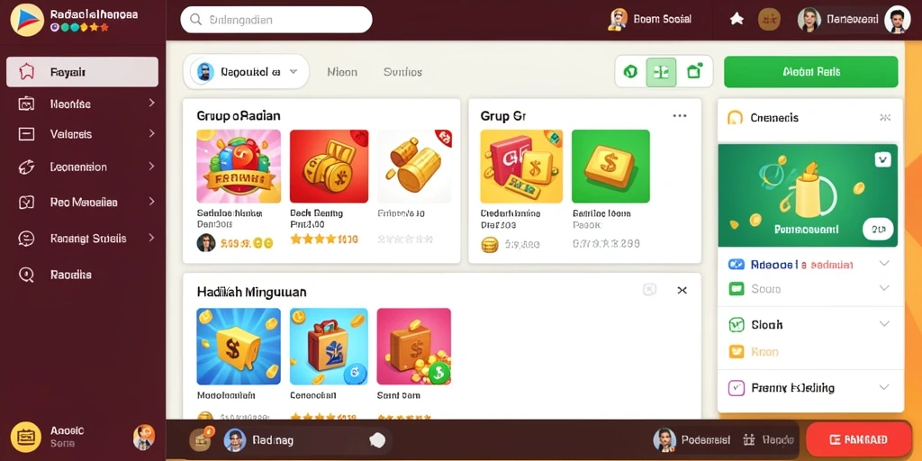 Fitur komunitas yang membuat bermain lebih interaktif.